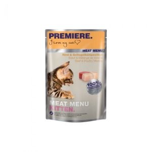 Premiere Meat Menu Kitten Govedina in perutnina 85g