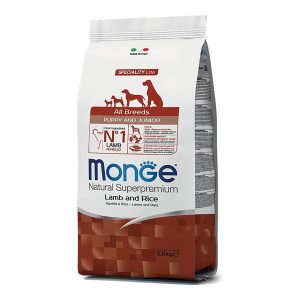 Monge Dog Puppy & Junior All breeds Lamb & Rice